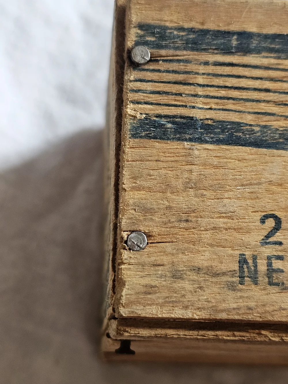 Vintage Kraft American Cheese Wood Crate Box 2LB Split